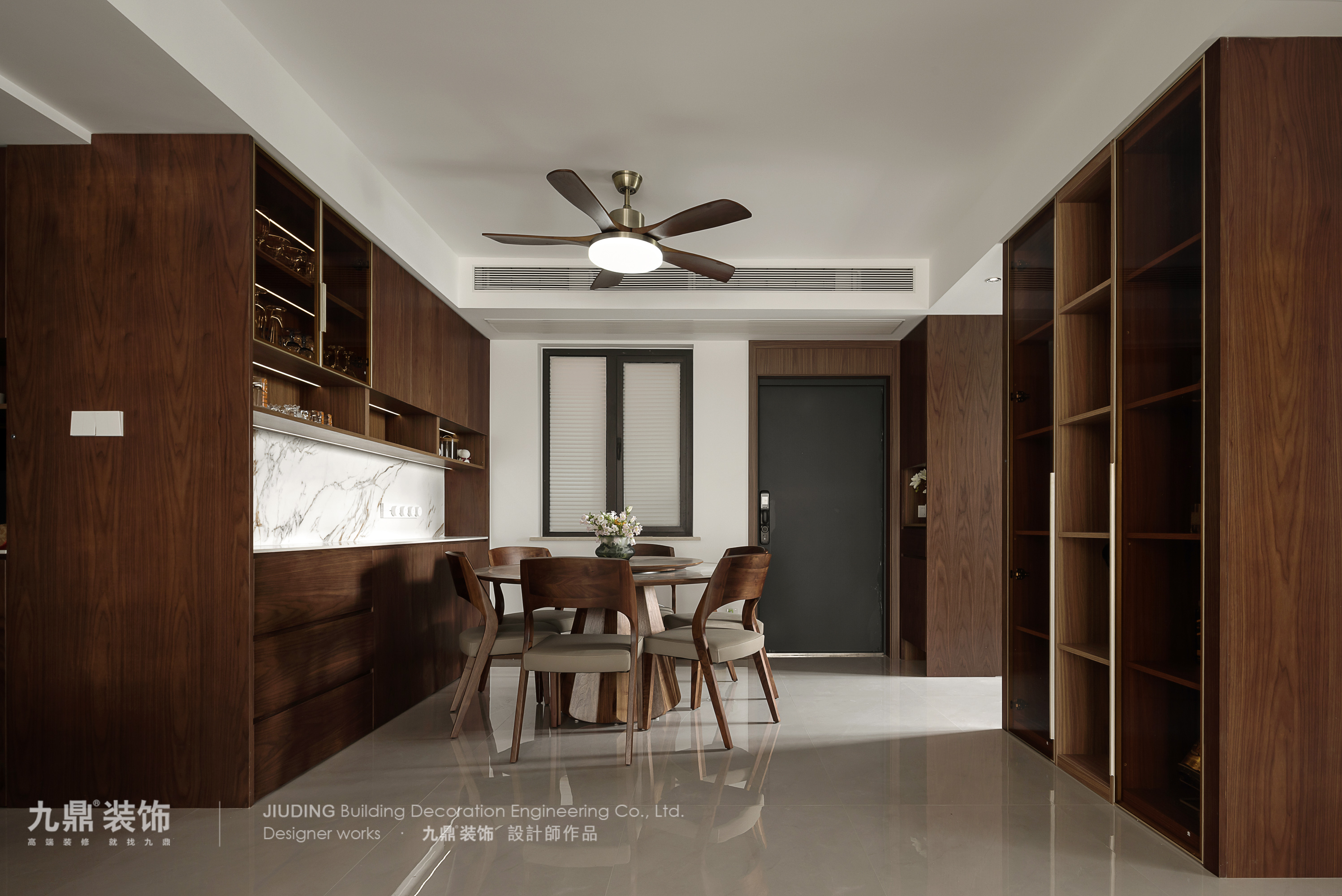 杭州中鐵逸都130㎡現(xiàn)代中式裝修案例