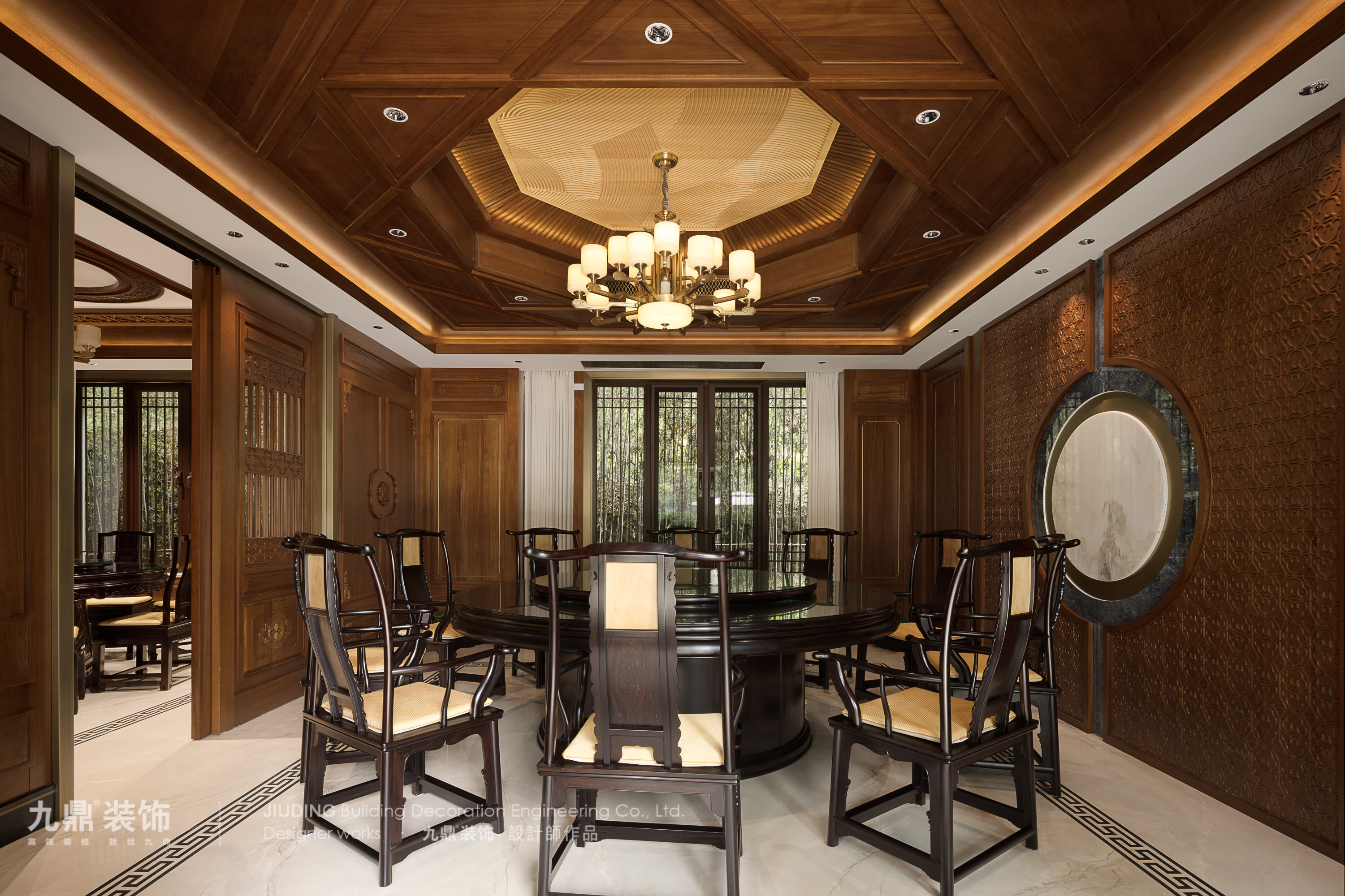 杭州三臺(tái)山400㎡中式裝修案例